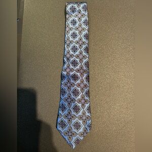 Ermenegildo Zegna Blue and Purple Geometric Tie